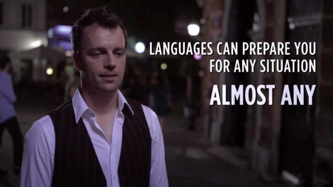 French learning Commercial Falling in language